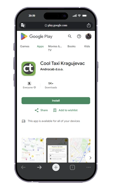Cool Taxi aplikacija